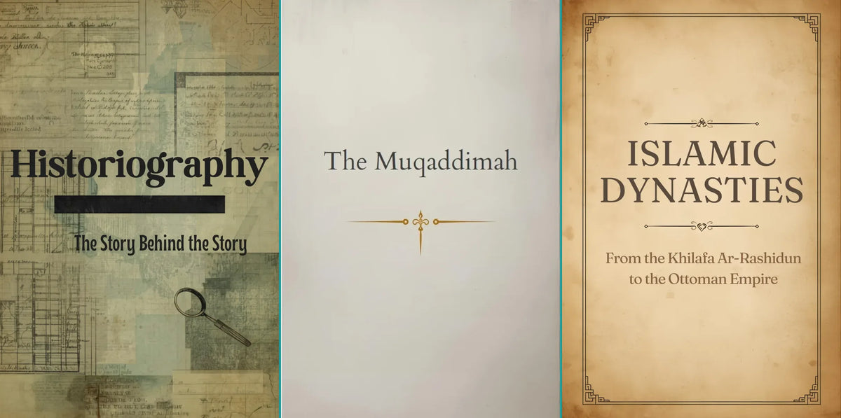 Muqaddima Package — Islamic Historiography, Al-Muqaddima, Islamic Dynasties course book covers