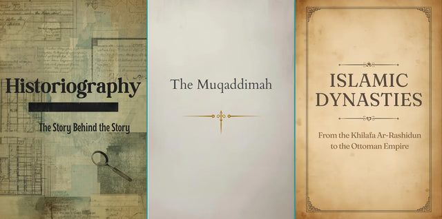 Muqaddima Package — Islamic Historiography, Al-Muqaddima, Islamic Dynasties course book covers
